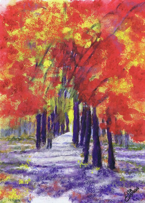 Fall Greeting Card featuring the painting Forest Park by Lisa Crisman