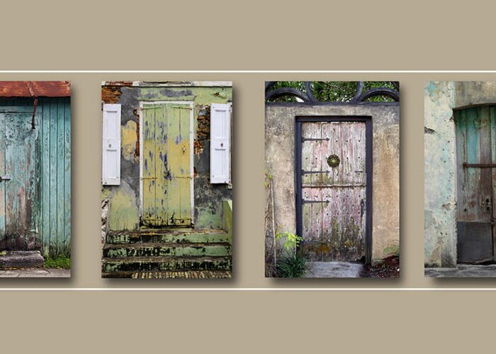 Art Print Greeting Card featuring the photograph Fours Doors and No Wheels - Art Print by Kenneth Lane Smith