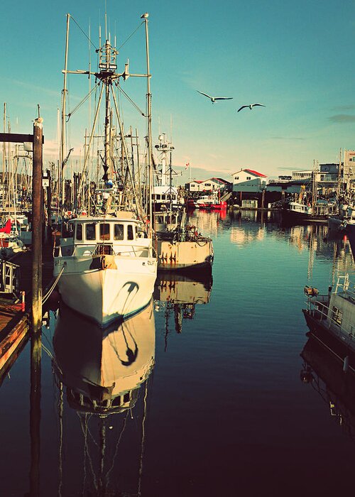 Boats Greeting Card featuring the photograph French Creek Marina by Micki Findlay