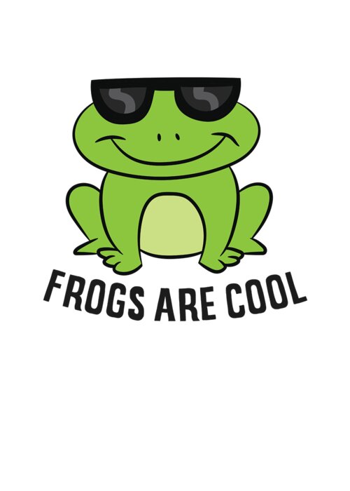Frogs Are Cool Gift For Frog Lover Funny Frogs Greeting Card by EQ