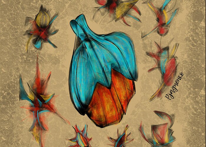 Fruit Greeting Card featuring the digital art Fruit #12 by Ljev Rjadcenko