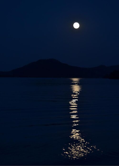 Supermoon Greeting Card featuring the photograph Full Moon Fishtail by Susie Loechler