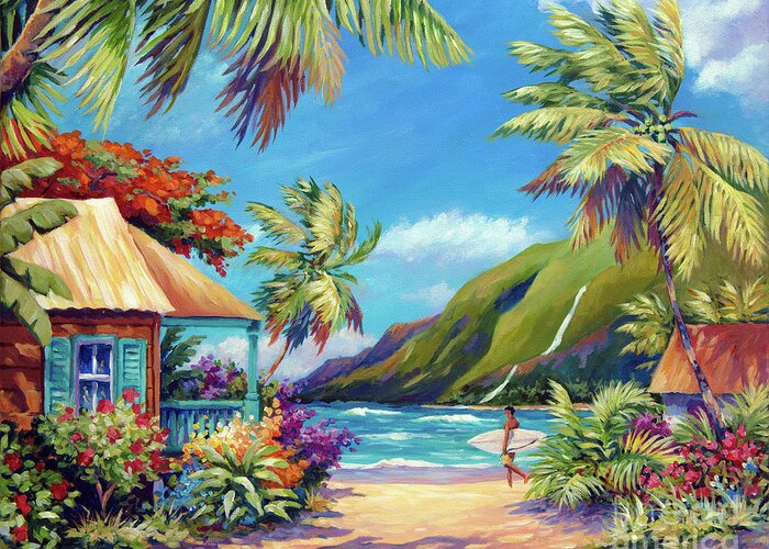 Kauai Greeting Card featuring the painting Fun Day Ahead by John Clark