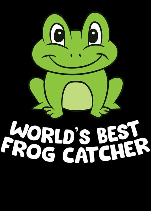 Funny Frog Hunter Worlds Best Frog Catcher Greeting Card by EQ Designs