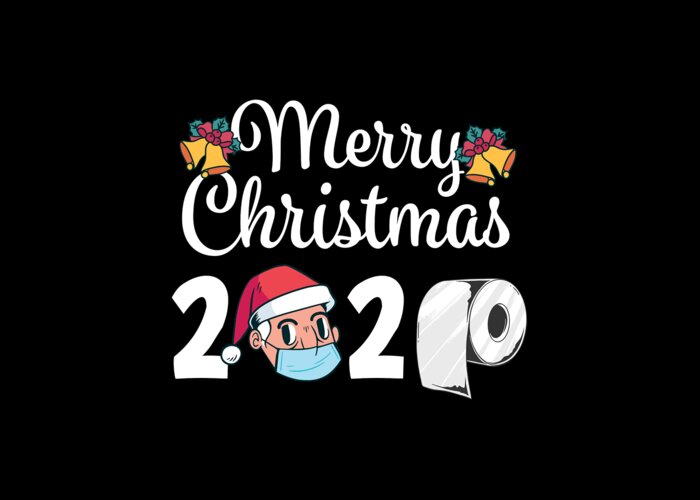Funny Merry Christmas 2020 masked Santa Greeting Card by Philip Anders