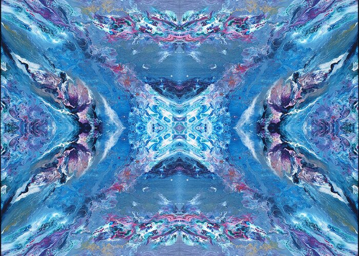 Pouring Greeting Card featuring the digital art Galaxy - Kaleidoscope 1 by Themayart