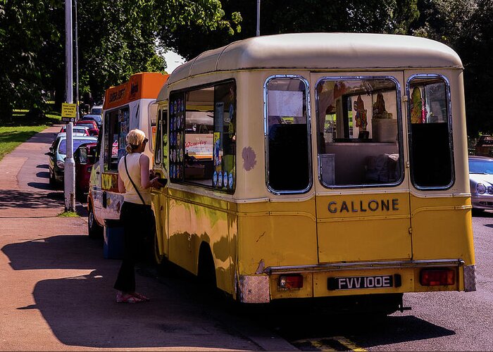 Abington Park.2011 Greeting Card featuring the photograph Gallone Ice Cream Van by Gordon James