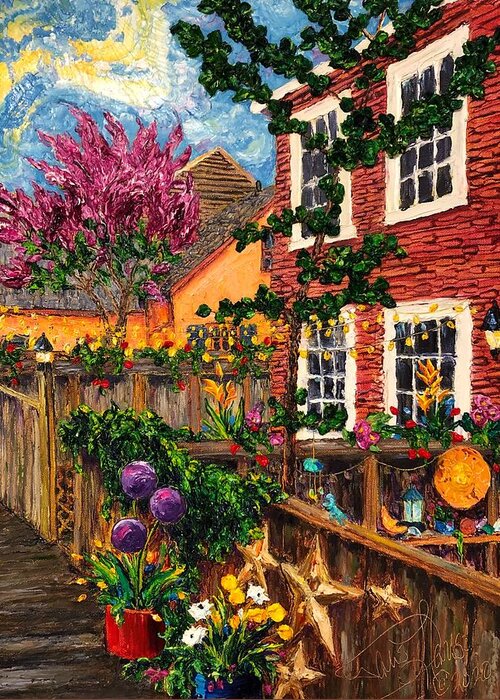 Garden Of Hope Greeting Card featuring the painting Garden of Hope by Paris Wyatt Llanso