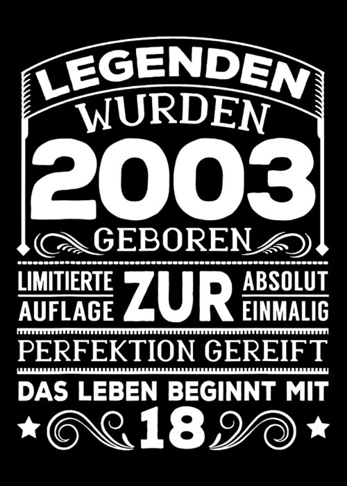 Geburtstag 18 Jahre Junge Madchen Spruch Party Geschenk Greeting Card by  Pearl Compo