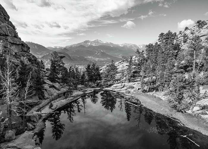 Gem Lake Greeting Card featuring the photograph Gem Lake Black and White by Aaron Spong