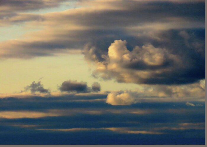 Clouds Greeting Card featuring the photograph Gentle Winds Move the Clouds by Linda Stern