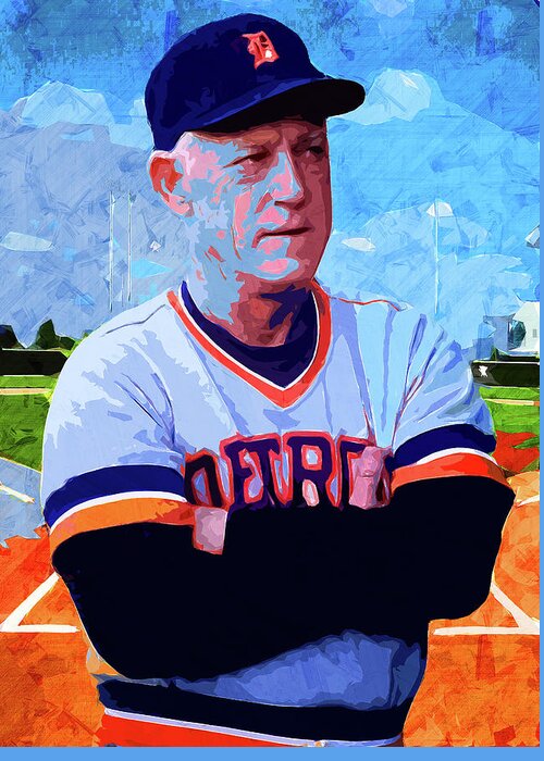 George Lee Sparky Anderson Greeting Card by Pheasant Run Gallery