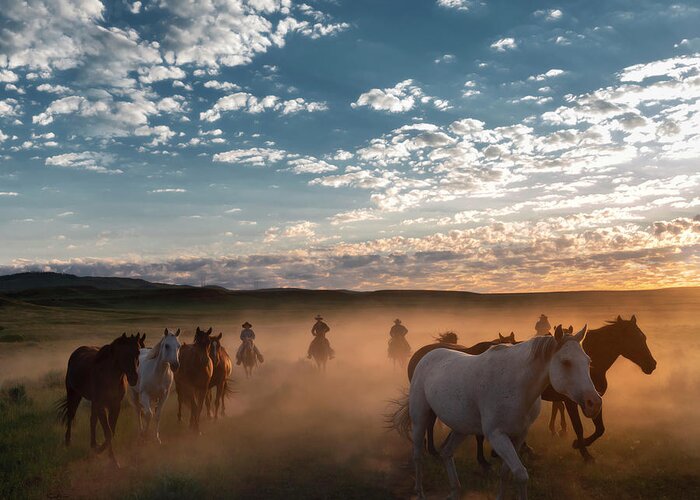 Ghost Greeting Card featuring the photograph Ghost Riders by Phyllis Burchett