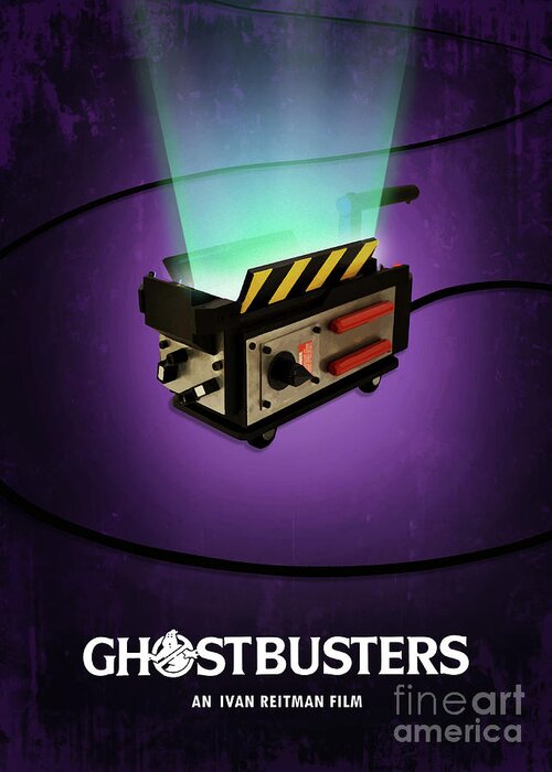 Movie Poster Greeting Card featuring the digital art Ghostbusters by Bo Kev