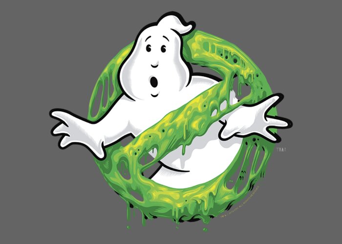 Ghostbusters Classic Slime Ghost Logo Greeting Card by Harlem Nellie
