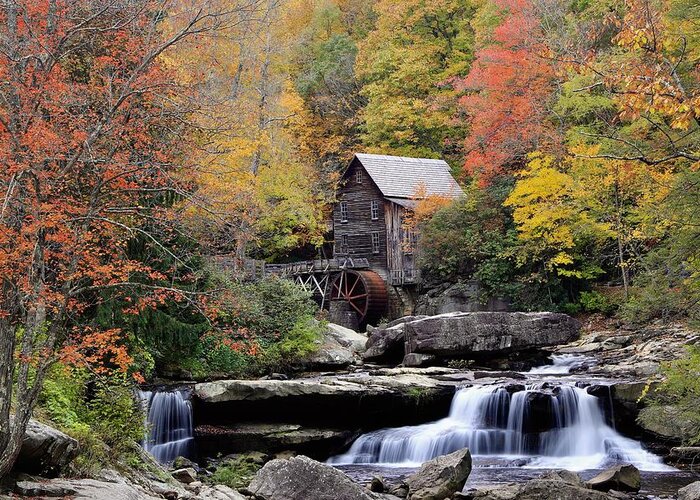 Glade Creek Greeting Card featuring the photograph Glade Creek Grist Mill by Chris Berrier