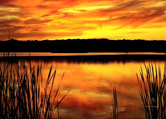 Sunset Greeting Card featuring the photograph Glorious Sunset by Mary Walchuck