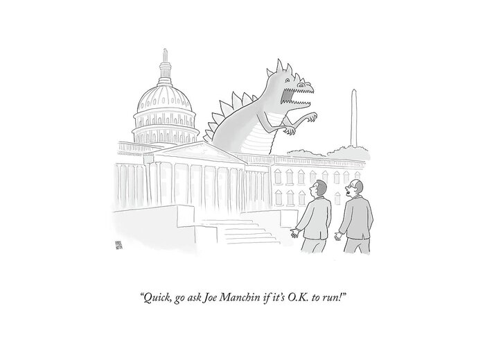 quick Greeting Card featuring the drawing Go Ask Joe by Paul Noth