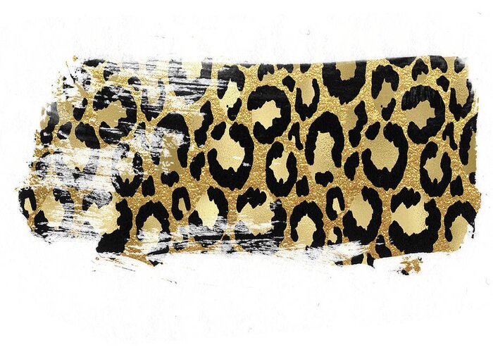Gold Greeting Card featuring the photograph Gold Leopard Fur Pattern by Carrie Ann Grippo-Pike