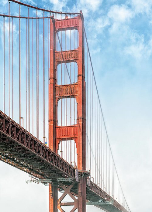 California Greeting Card featuring the photograph Golden Gate Bridge South Tower by Rudy Wilms