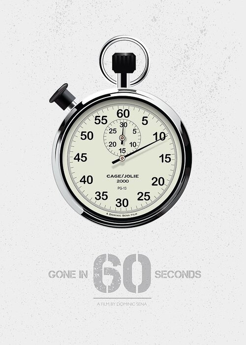 Movie Poster Greeting Card featuring the digital art Gone in 60 Seconds - Alternative Movie Poster by Movie Poster Boy