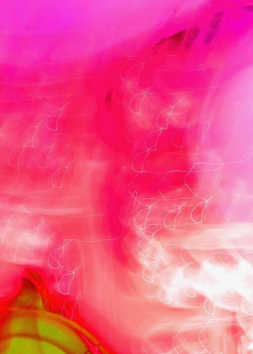 Abstract Greeting Card featuring the digital art Gossamer by T Oliver