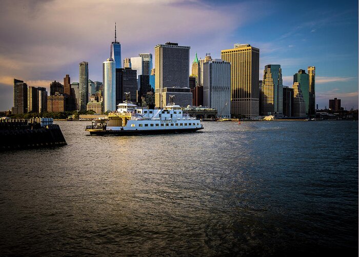 Nyc Greeting Card featuring the photograph Governors Island Ferry by John Manno