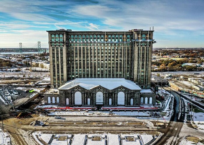 Detroit Greeting Card featuring the photograph Grand Central DJI_0462 by Michael Thomas