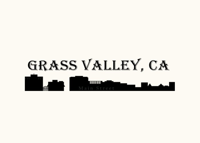 Main Street Greeting Card featuring the digital art Grass Valley, California Main Street by Lisa Redfern