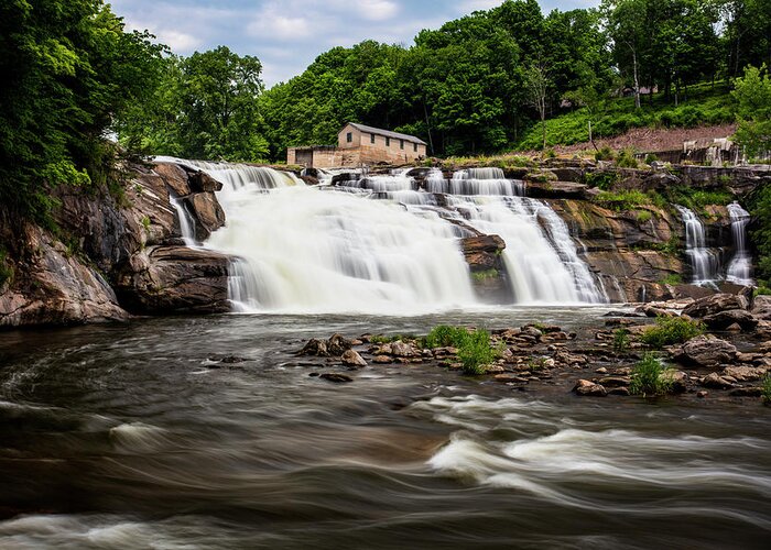 Waterfall Greeting Card featuring the photograph Great Falls Connecticut by Marlo Horne