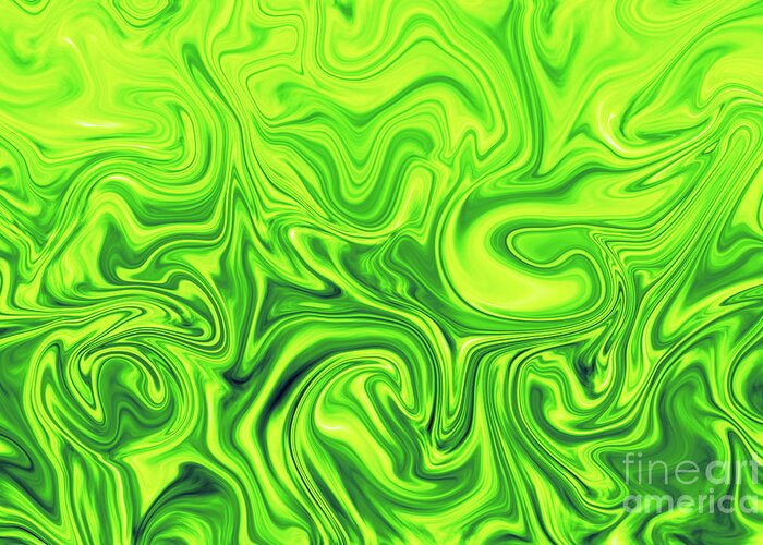 Abstract Background Greeting Card featuring the photograph Green Slime Abstract Background by Benny Marty