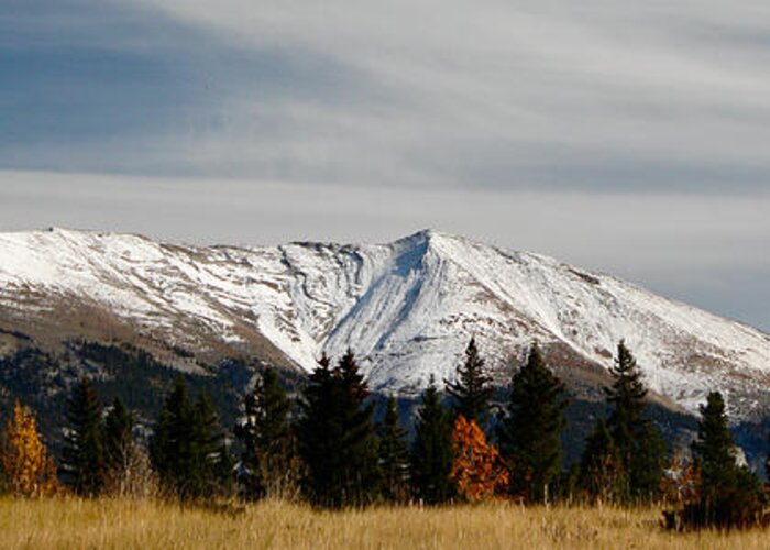 Alberta Greeting Card featuring the photograph Grotto Mountain by Wilko van de Kamp Fine Photo Art