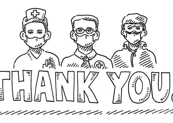 Thank You Text Drawing Stock Illustration - Download Image Now - Thank You  - Phrase, Black And White, Drawing - Art Product - iStock