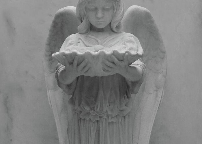 Statue Greeting Card featuring the photograph Guardian Angel by Julia Wilcox