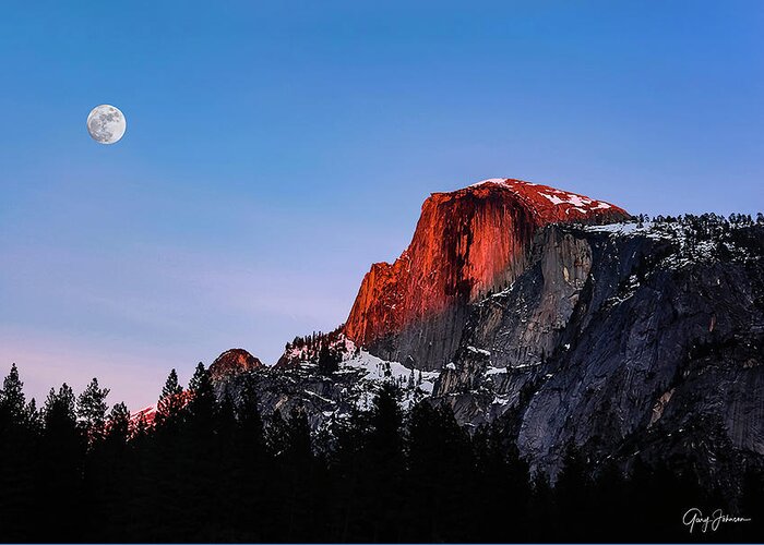  Greeting Card featuring the photograph Half Dome by Gary Johnson