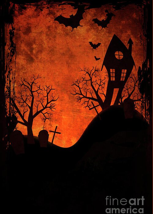 Halloween Greeting Card featuring the photograph Halloween Design by Jelena Jovanovic