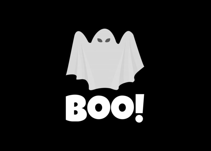 Halloween Shirt Greeting Card featuring the digital art Halloween Funny Ghost Halloween Boo by Caterina Christakos