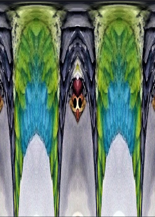 Abstract Art Greeting Card featuring the digital art Hanging Bats by Ronald Mills