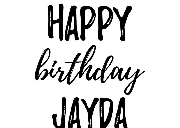 Happy Birthday Jayda Greeting Card by Funny Gift Ideas