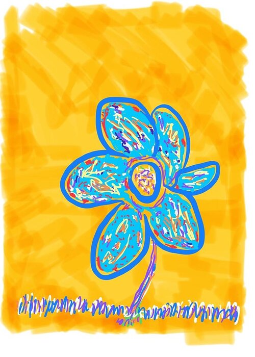 Colorado Greeting Card featuring the drawing Happy Flower 07 by Pam O'Mara