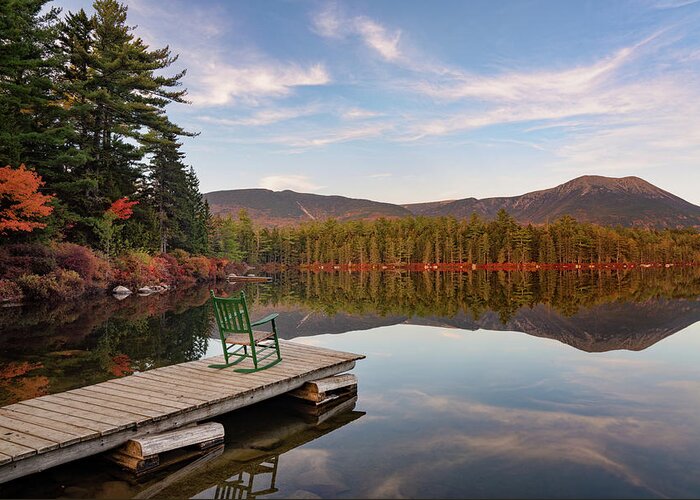 #baxter#state#park#maine#kathadin#mountains#lakes#foliage#autumn Greeting Card featuring the photograph Happy Hour View by Darylann Leonard Photography