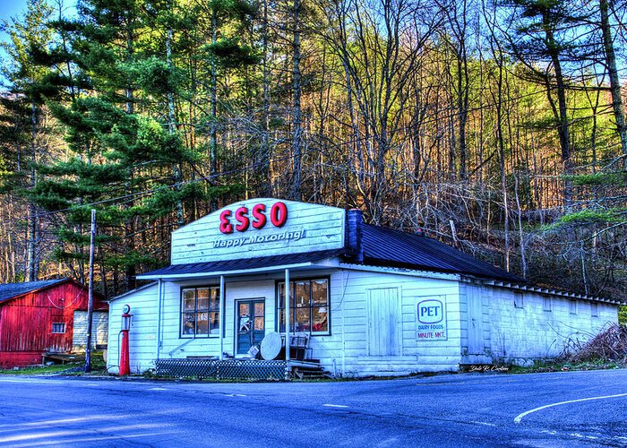 Esso Greeting Card featuring the photograph Happy Motoring by Dale R Carlson