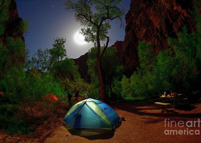 Havasupai Greeting Card featuring the photograph Havasupai Campground by Amazing Action Photo Video