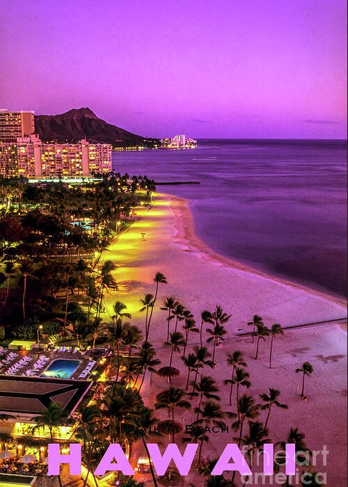 Waikiki Greeting Card featuring the photograph Hawaii 2, Waikiki Beach by John Seaton Callahan