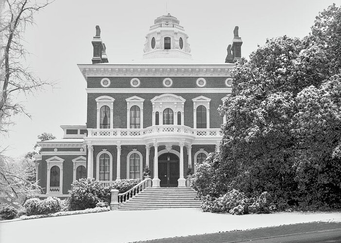 Georgia Greeting Card featuring the photograph Hay House in Snow, 1982 by John Simmons