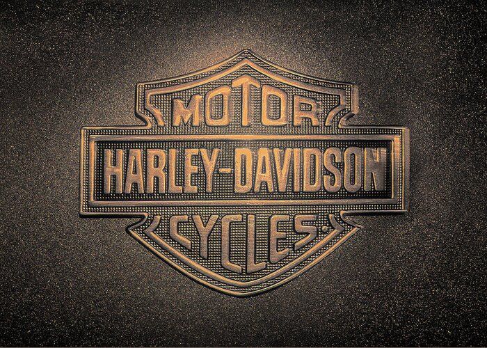 Motorcycle Greeting Card featuring the digital art Harley Davidson-4 by John Kirkland