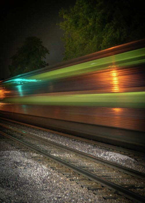 Metra Greeting Card featuring the photograph Heading Out or Heading In by Laura Hedien