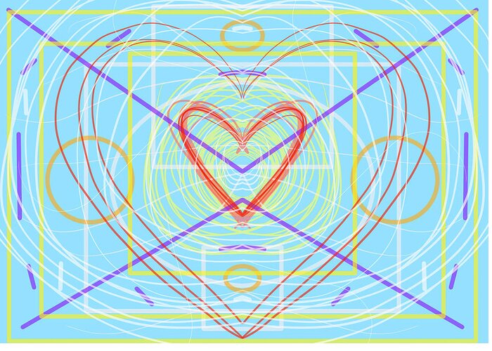 Love Greeting Card featuring the digital art Heart Doodle by Meghan Elizabeth