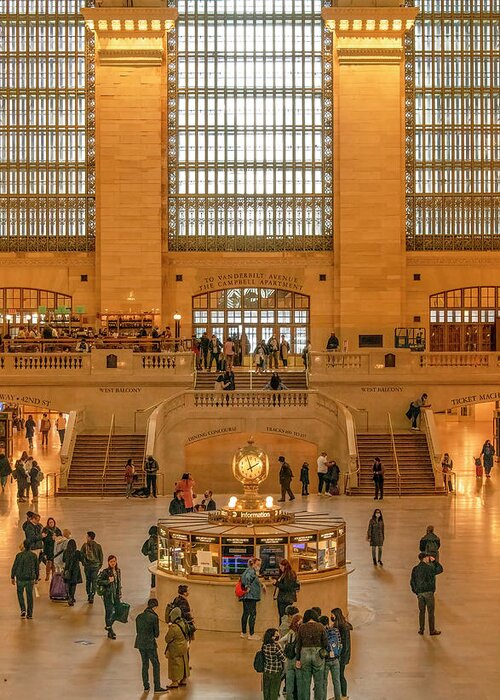  Greeting Card featuring the photograph Heartbeat of New York, Grand Central Station by Marcy Wielfaert