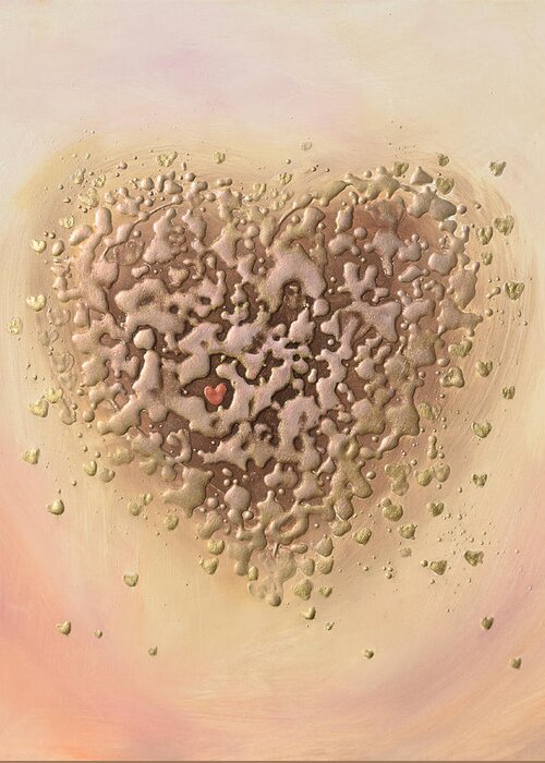 Heart Greeting Card featuring the painting Heat Full of Love by Amanda Dagg